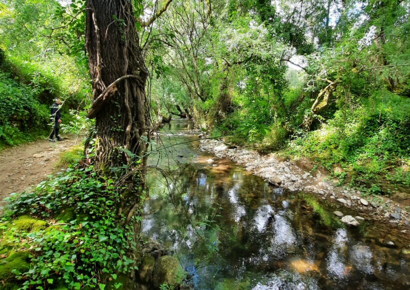 Trilho ao lado da ribeira de Cabrela