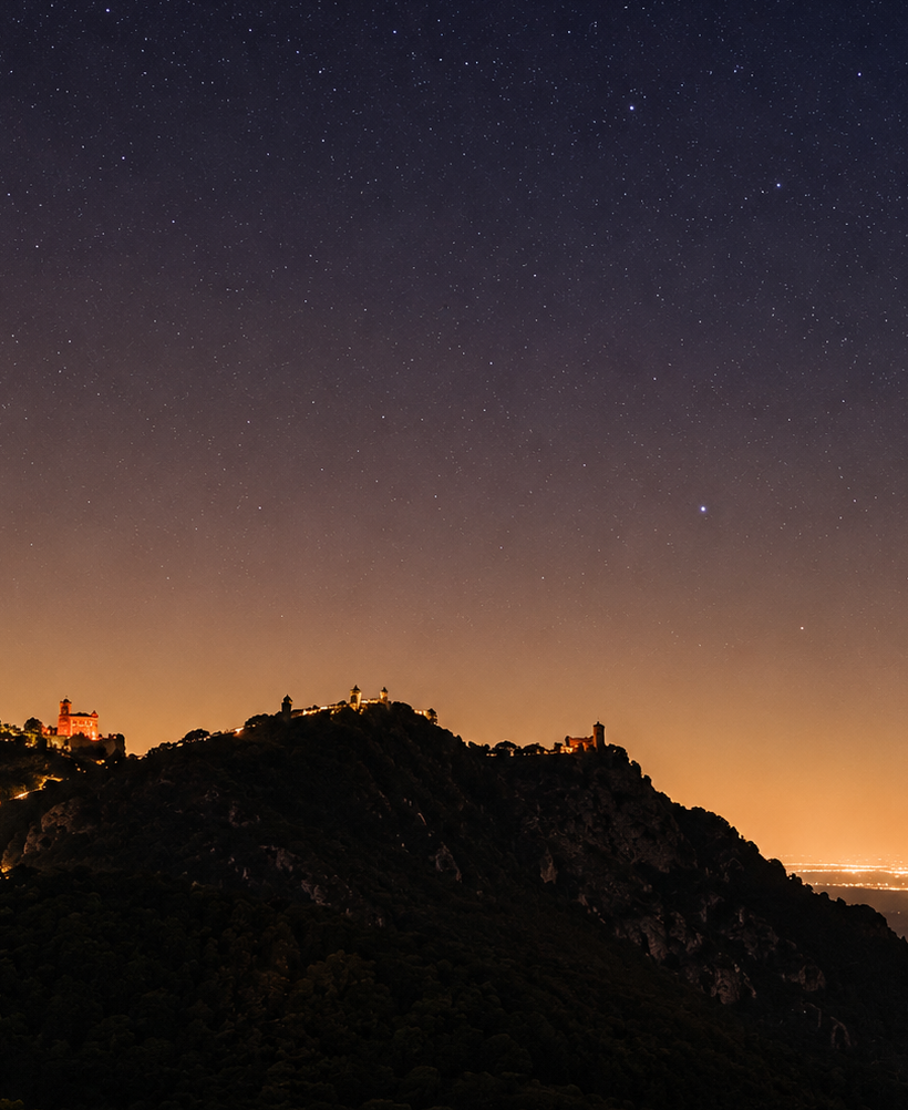Serra de Sintra com céu estrelado