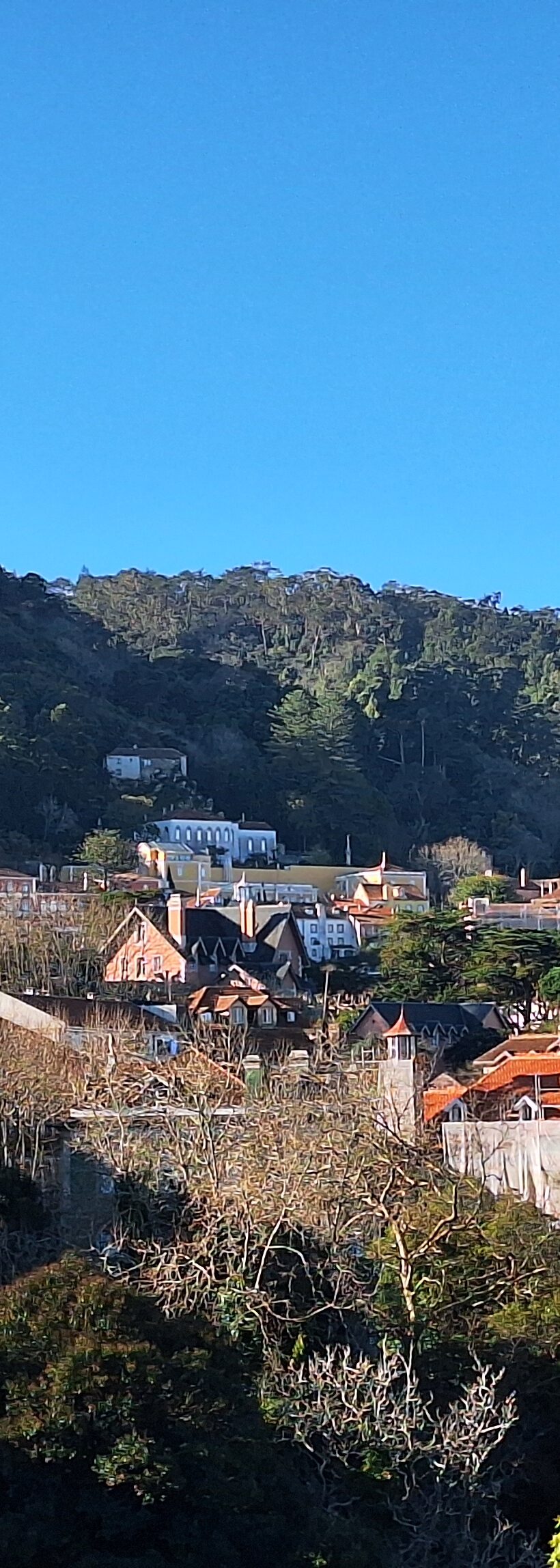 Visão geral da vila de Sintra a partir do Jardim da Correnteza