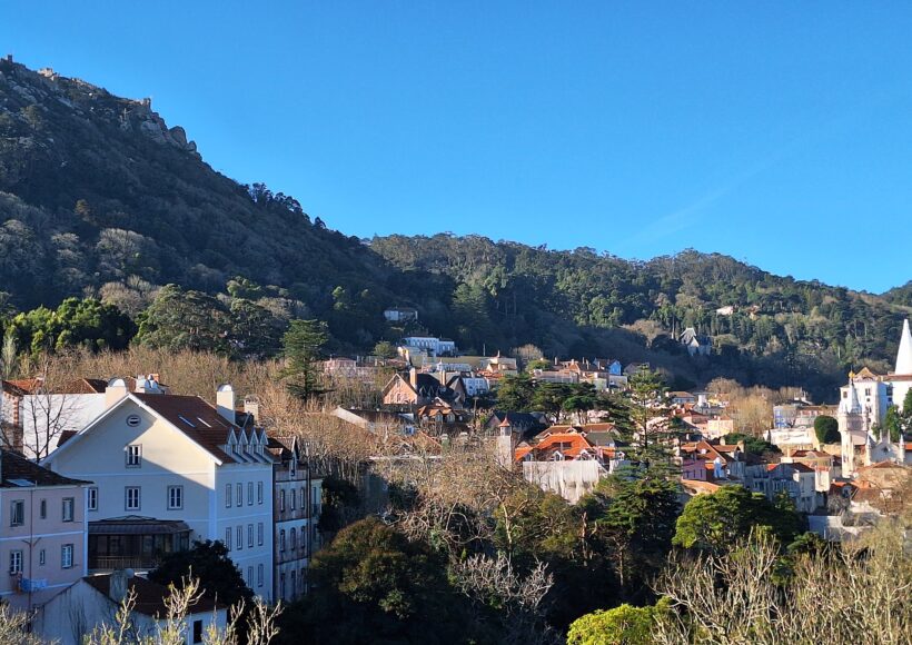 Visão geral da vila de Sintra a partir do Jardim da Correnteza