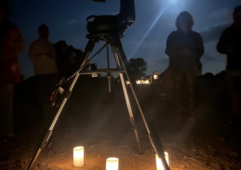Telescópio ao luar na Companhia das Lezírias
